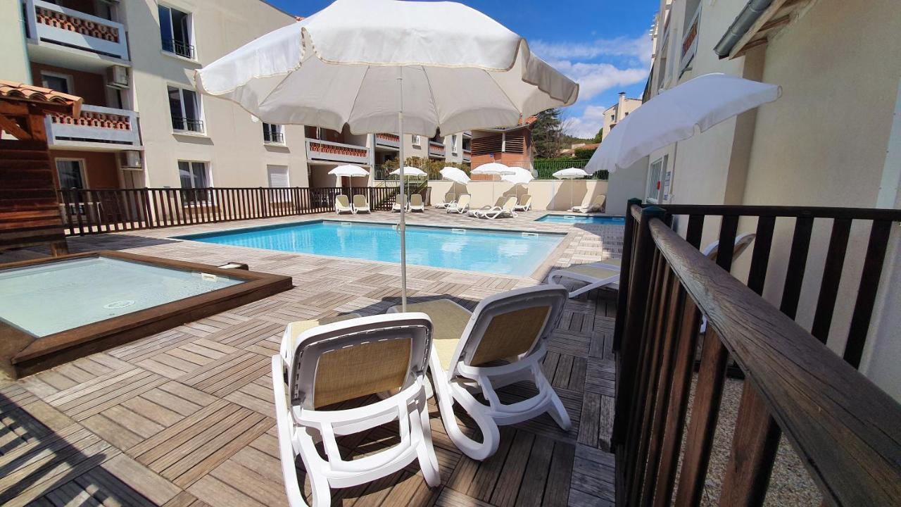 Le Romarin - Climatisation Piscine & Parking Prive Leilighet Gréoux-les-Bains Eksteriør bilde